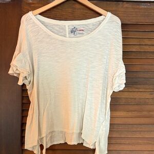 Pilcro flutter sleeve high low top